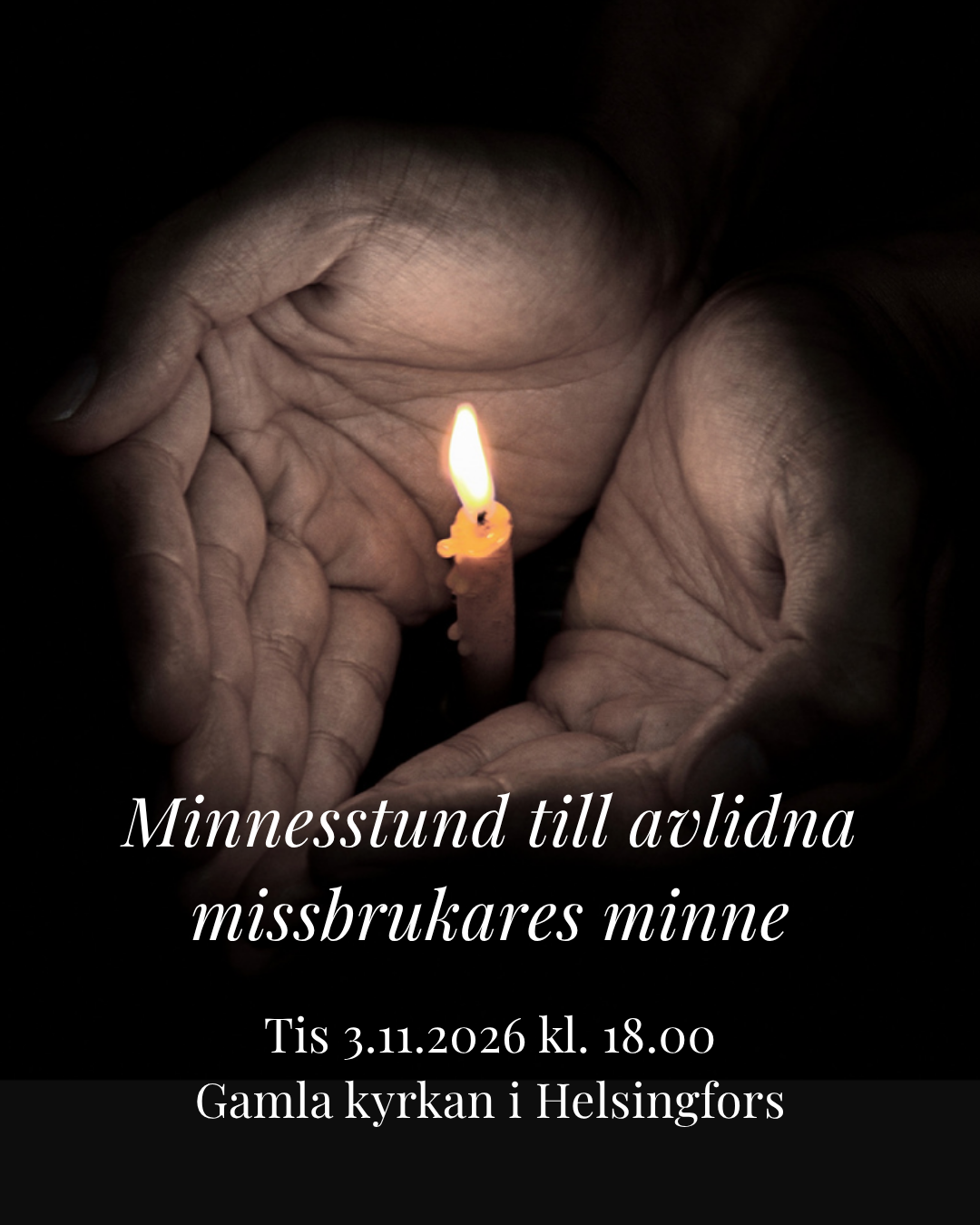 Minnesstund för personer som avlidit till följd av missbruk 3.11